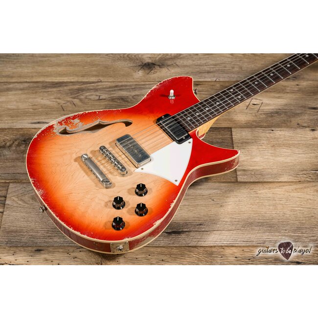 Fano RB6T Alt de Facto Thinline Firebird/P-90 Guitar w/ Case – Fire Glow