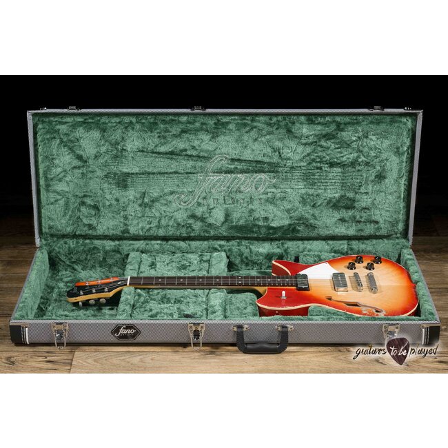 Fano RB6T Alt de Facto Thinline Firebird/P-90 Guitar w/ Case – Fire Glow