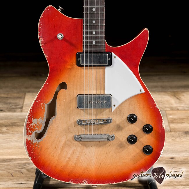 Fano RB6T Alt de Facto Thinline Firebird/P-90 Guitar w/ Case – Fire Glow