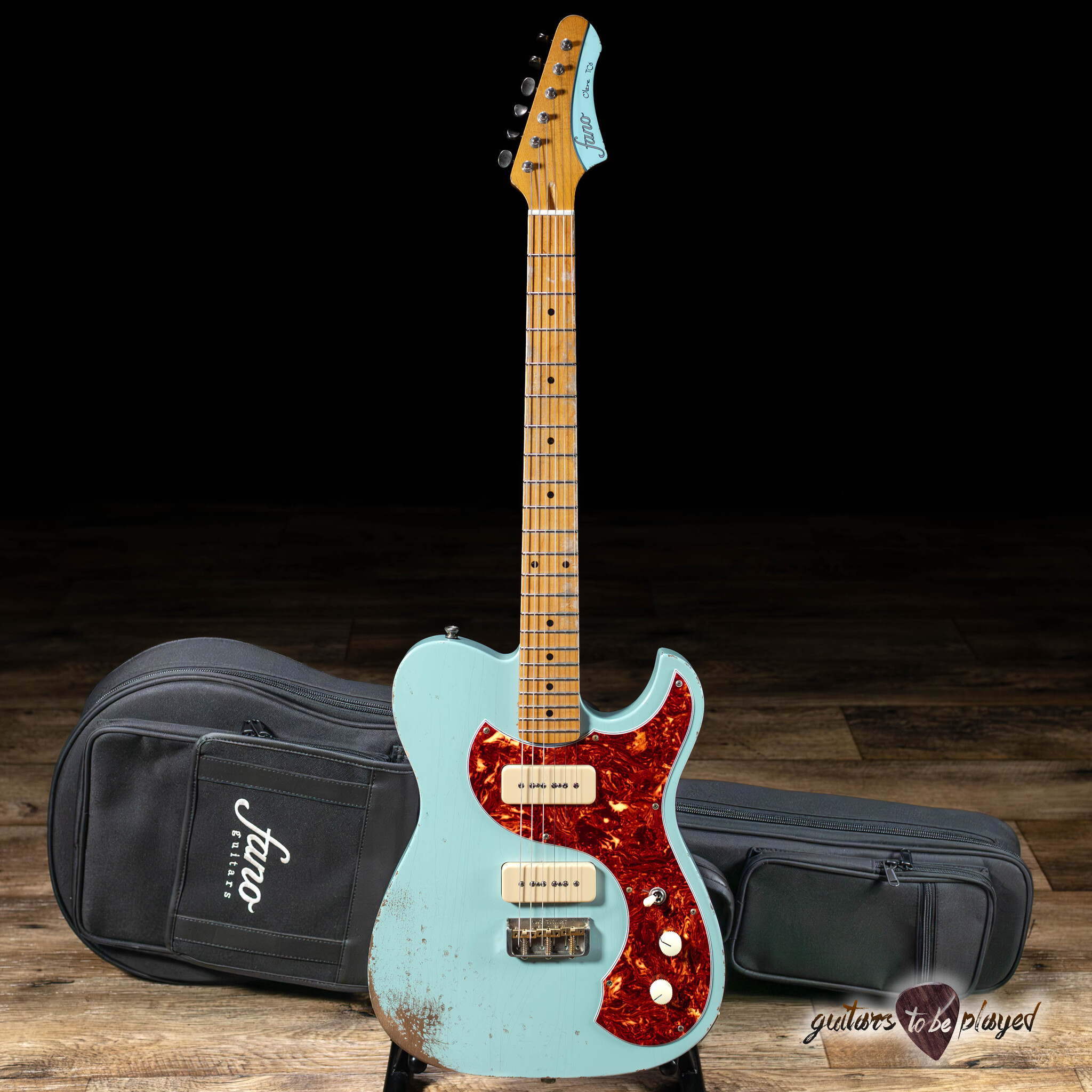 Fano TC6 Oltre Maple Neck P-90 Guitar w/ Gigbag – Sonic Blue