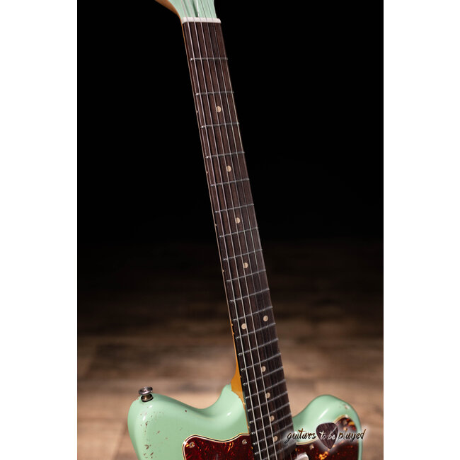 Fano JM6 Alt de Facto Lollar P-90 Wraptail Guitar w/ Case – Surf Green