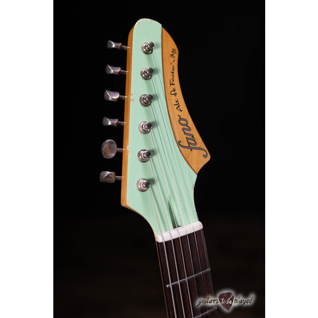 Fano JM6 Alt de Facto Lollar P-90 Wraptail Guitar w/ Case – Surf Green