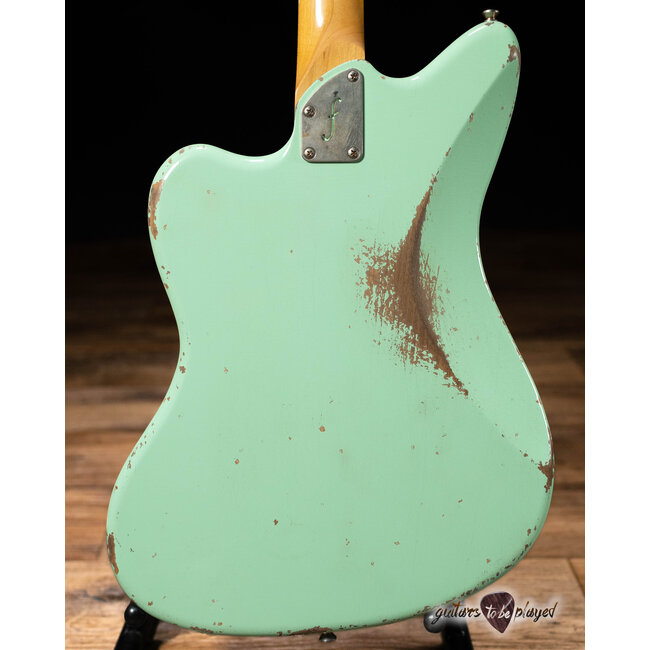 Fano JM6 Alt de Facto Lollar P-90 Wraptail Guitar w/ Case – Surf Green