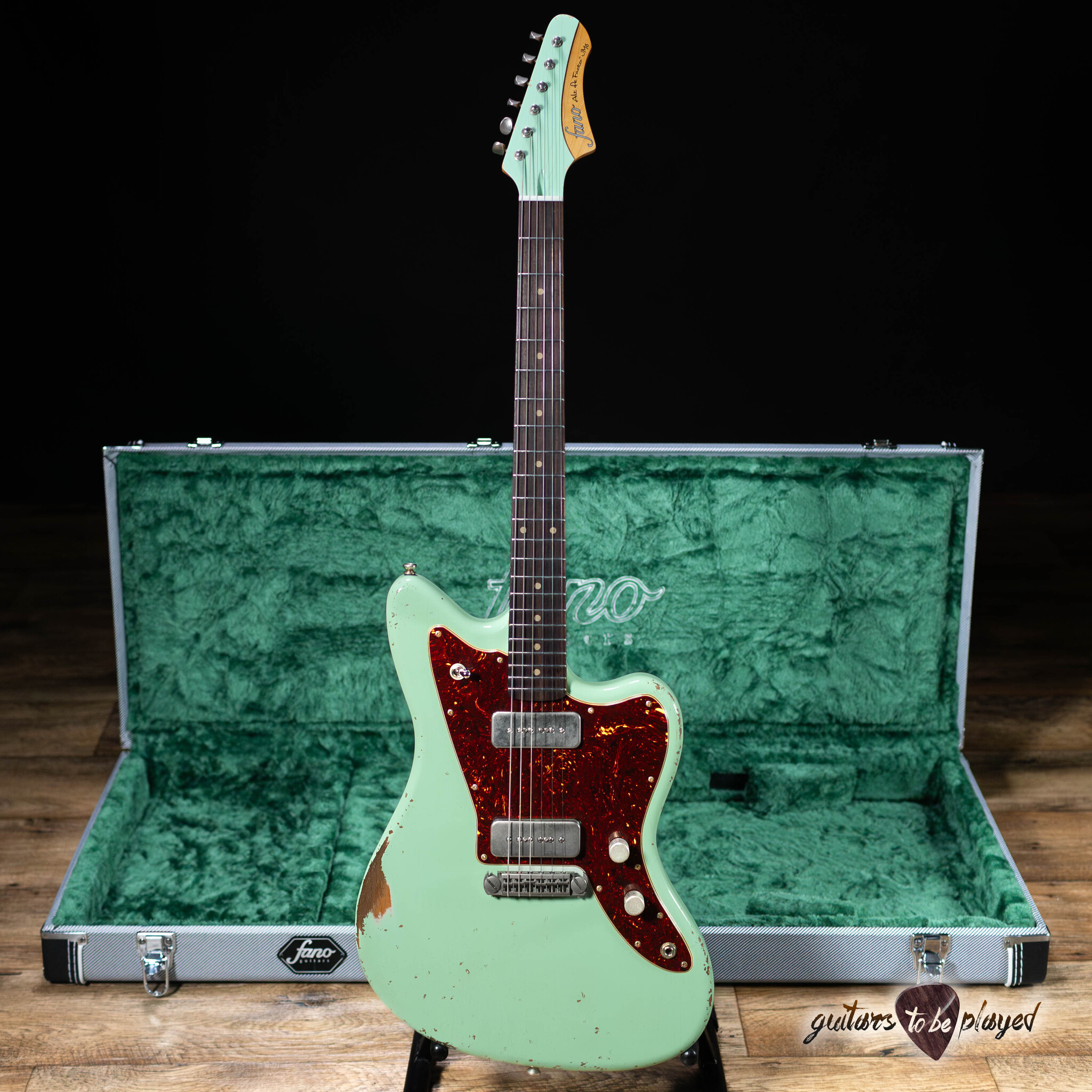 Fano JM6 Alt de Facto P-90 Wraparound Bridge Guitar – Surf Fano JM6 Alt de Facto P-90 Wraparound Bridge Guitar – Surf
