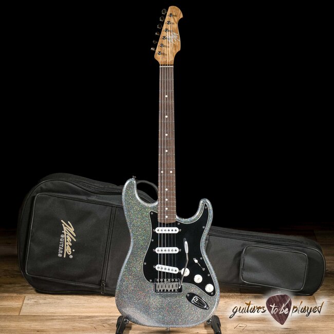 Mario Martin Guitars Swamp Ash S-Style w/ Porter Vintage Customs – Halo Flake