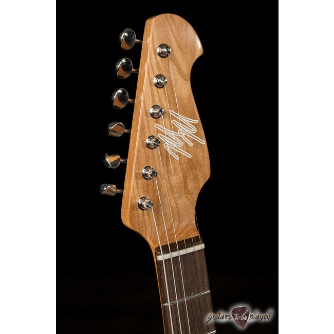 Mario Martin Guitars Swamp Ash S-Style w/ Porter Vintage Customs – Halo Flake