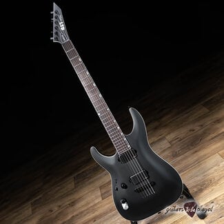 ESP LTD ESP LTD MH-1000 Baritone LH Left-Handed EMG Guitar – Black Satin (B-Stock)