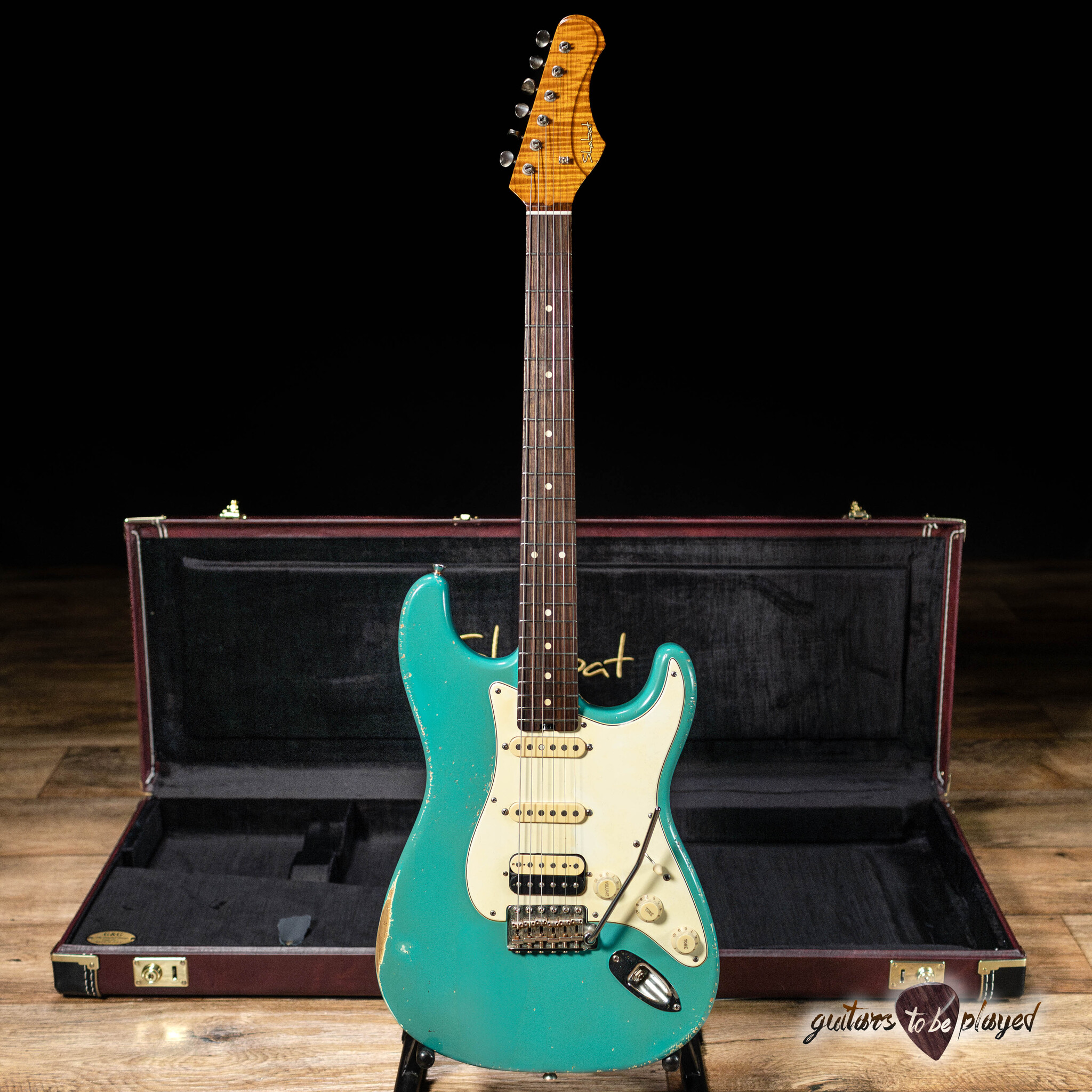 ギター 's effects BOR Shabat Lynx HSS Swamp Ash S-Style w/ Lollar 64's & Imperial – Taos