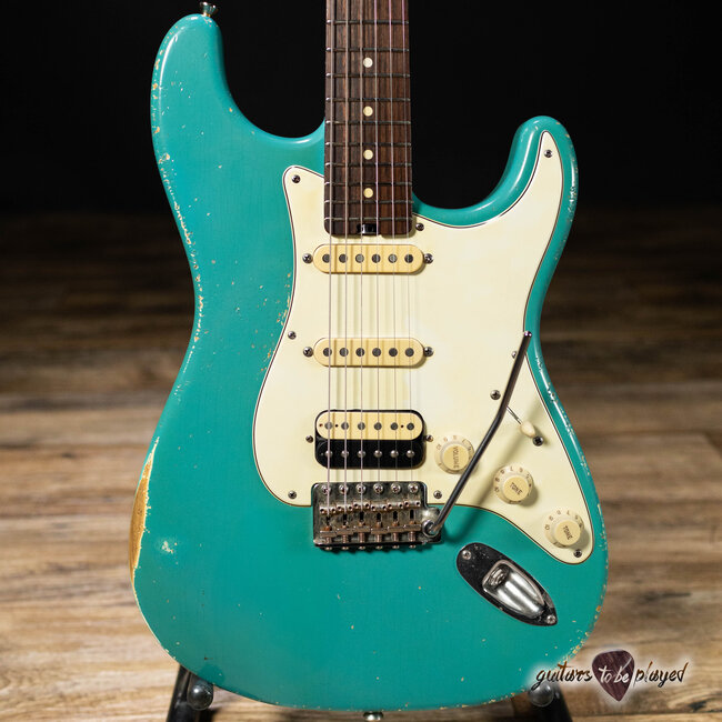 Shabat Lynx HSS Swamp Ash S-Style w/ Lollar 64's & Imperial – Taos Turquoise