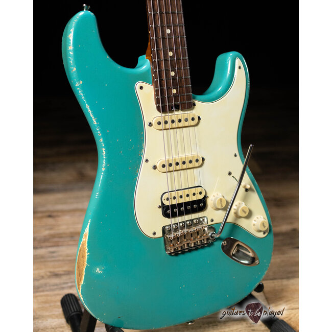 Shabat Lynx HSS Swamp Ash S-Style w/ Lollar 64's & Imperial – Taos Turquoise