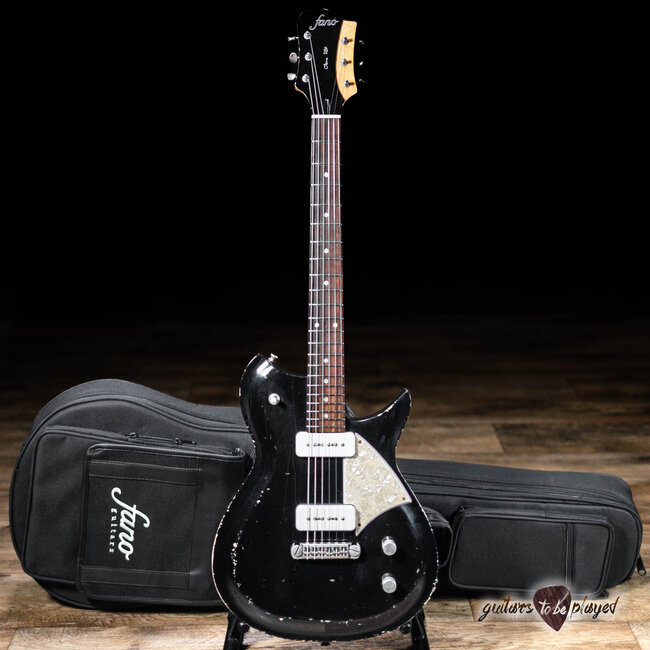 Fano RB6 Oltre Lollar P-90 Guitar w/ Gigbag – Bull Black Fano RB6 Oltre Lollar P-90 Guitar w/ Gigbag – Bull Black