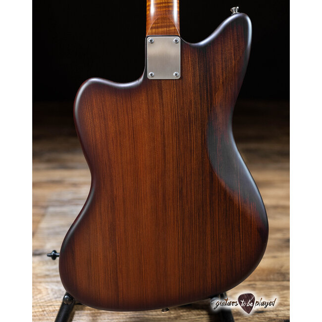 Shelton GalaxyFlite Redwood w/ Flame Maple & Lambertones Grinders – Violin Burst