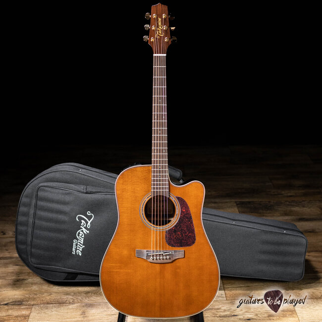 Takamine P5DC-WB Dreadnought Cutaway Guitar w/ Case – Whiskey Brown
