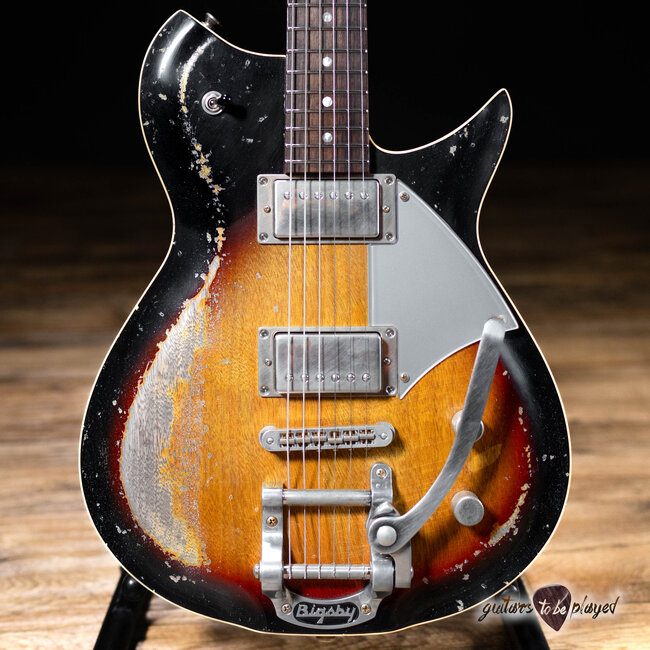 Fano RB6 Alt de Facto Mahogany Lollar Imperial Guitar w/ Bigsby – 3-Tone Burst
