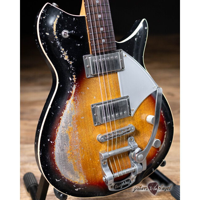 Fano RB6 Alt de Facto Mahogany Lollar Imperial Guitar w/ Bigsby – 3-Tone Burst