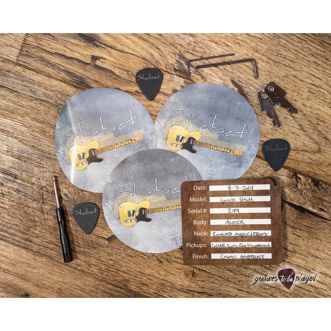 Shabat Lynx HSH Alder S-Style w/ Flame Roasted Maple & Ebony – Cosmic Amethyst