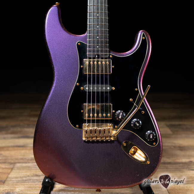 Shabat Lynx HSH Alder S-Style w/ Flame Roasted Maple & Ebony – Cosmic Amethyst