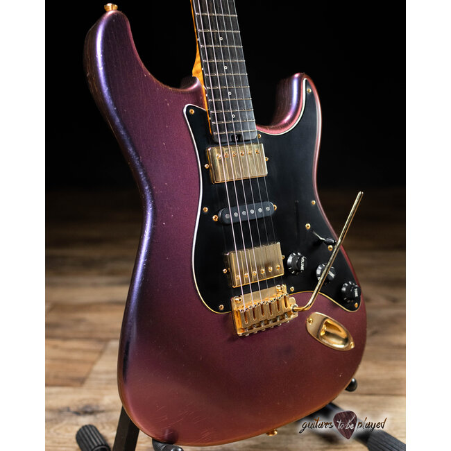 Shabat Lynx HSH Alder S-Style w/ Flame Roasted Maple & Ebony – Cosmic Amethyst
