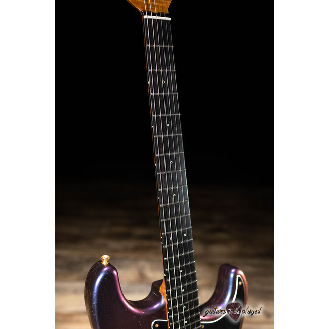 Shabat Lynx HSH Alder S-Style w/ Flame Roasted Maple & Ebony – Cosmic Amethyst