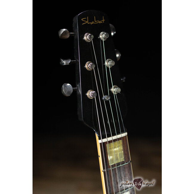 Shabat Lion JD Mahogany 24.75" Scale Guitar w/ Case – Gold Top