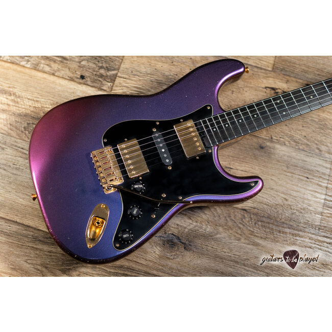 Shabat Lynx HSH Alder S-Style w/ Flame Roasted Maple & Ebony – Cosmic Amethyst