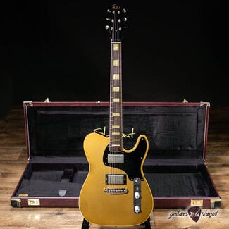 Shabat Shabat Lion JD Mahogany 24.75" Scale Guitar w/ Case – Gold Top