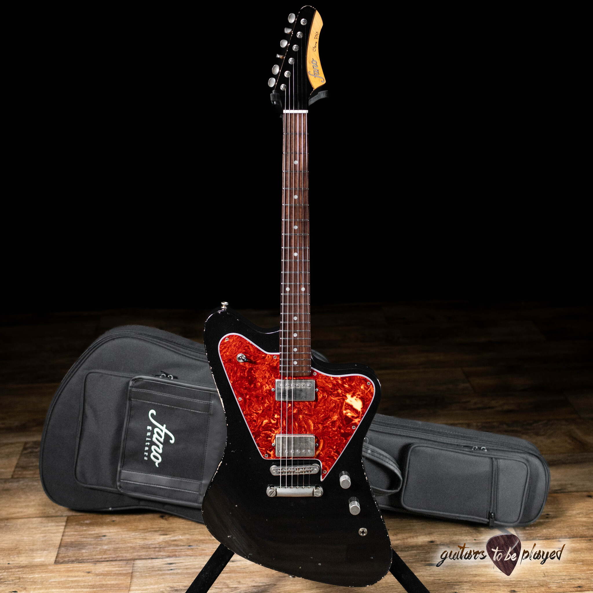 ギター fano guitars PX6 oltre Fano PX6 Oltre Humbucker Guitar w/ Gigbag – Bull Black