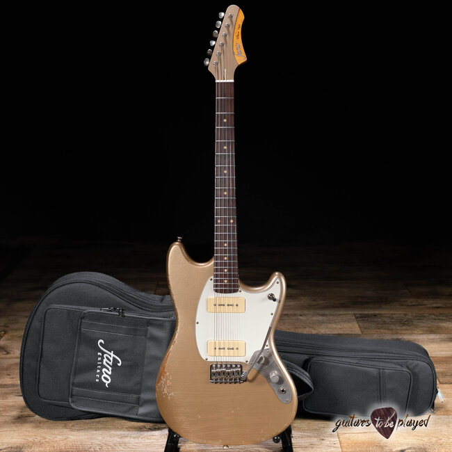 Fano MG6 Oltre Lollar P-90 Guitar w/ Gigbag – Shoreline Gold