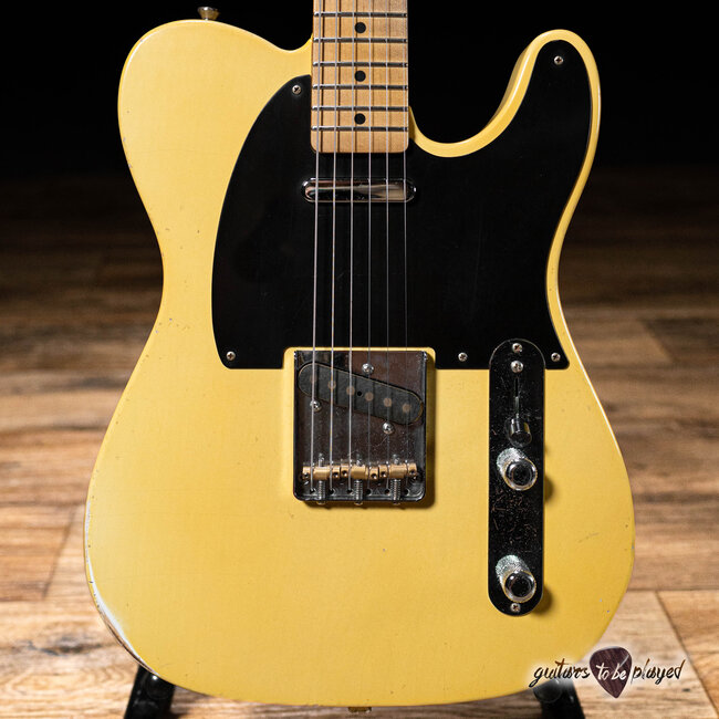 Mario Martin Guitars 1pc Swamp Ash Blackguard T-Style – Blonde