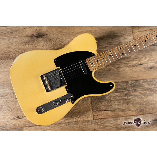 Mario Martin Guitars 1pc Swamp Ash Blackguard T-Style – Blonde