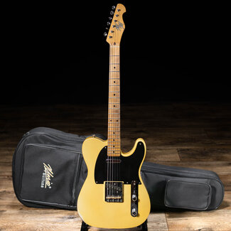 Mario Guitars Mario Martin Guitars 1pc Swamp Ash Blackguard T-Style – Blonde