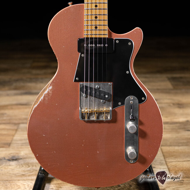 Fano SP6 Oltre Maple Neck P-90/T-Style Guitar w/ Gigbag – Copper Metallic