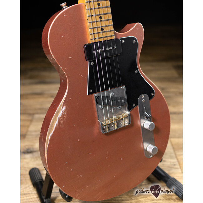 Fano SP6 Oltre Maple Neck P-90/T-Style Guitar w/ Gigbag – Copper Metallic