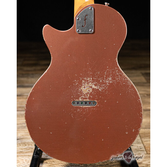 Fano SP6 Oltre Maple Neck P-90/T-Style Guitar w/ Gigbag – Copper Metallic