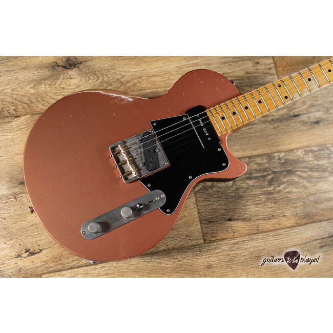 Fano SP6 Oltre Maple Neck P-90/T-Style Guitar w/ Gigbag – Copper Metallic