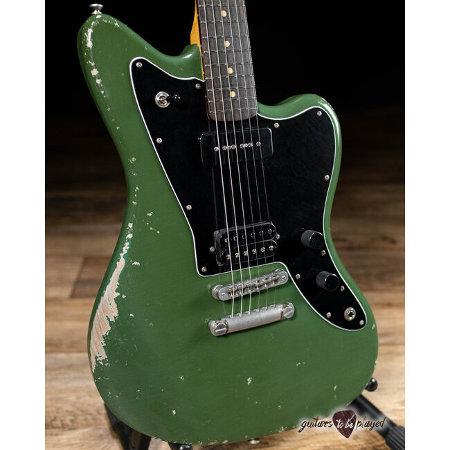 Fano JM6 Oltre P-90/Humbucker Guitar w/ Gigbag – Olive Green