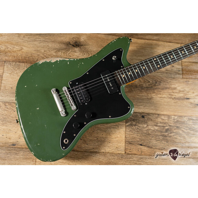 Fano JM6 Oltre P-90/Humbucker Guitar w/ Gigbag – Olive Green