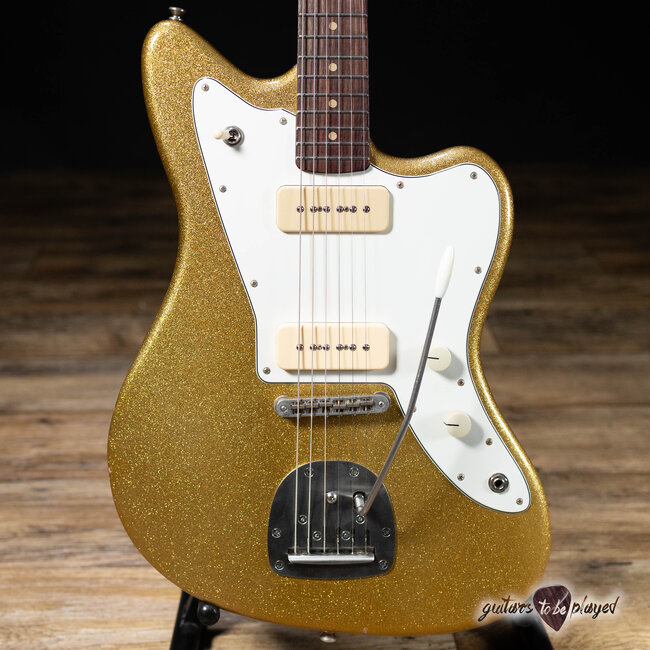 Fano JM6 Alt de Facto Lambertones Ristretto Guitar w/ Descendant – Gold Sparkle
