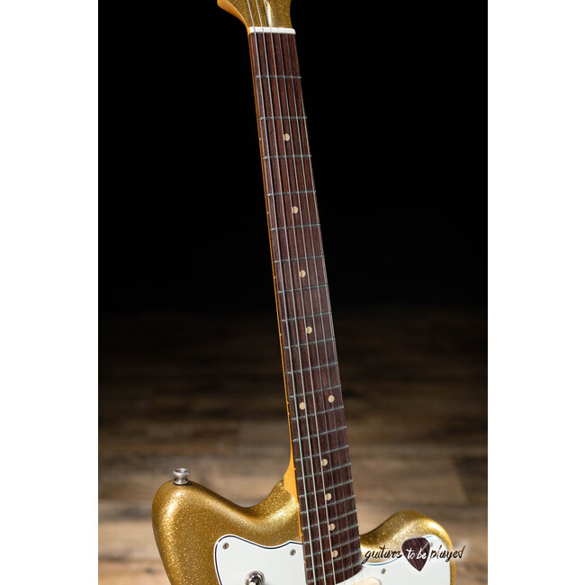 Fano JM6 Alt de Facto Lambertones Ristretto Guitar w/ Descendant – Gold Sparkle