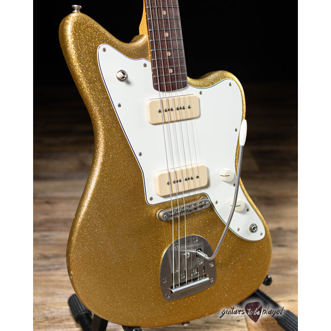 Fano JM6 Alt de Facto Lambertones Ristretto Guitar w/ Descendant – Gold Sparkle