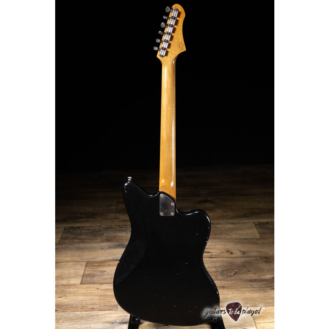 Fano JM6 Alt de Facto Left-Handed Lamber’Trons Bigsby Guitar w/ Case –Bull Black