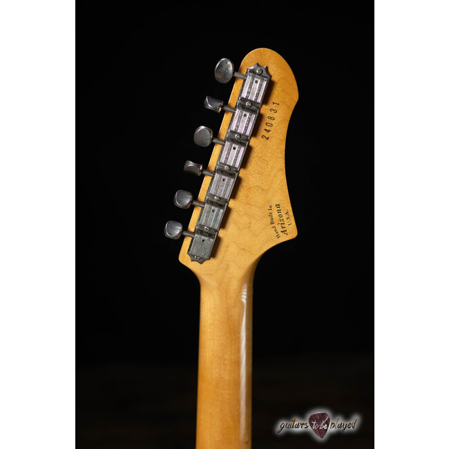 Fano JM6 Alt de Facto Left-Handed Lamber’Trons Bigsby Guitar w/ Case –Bull Black