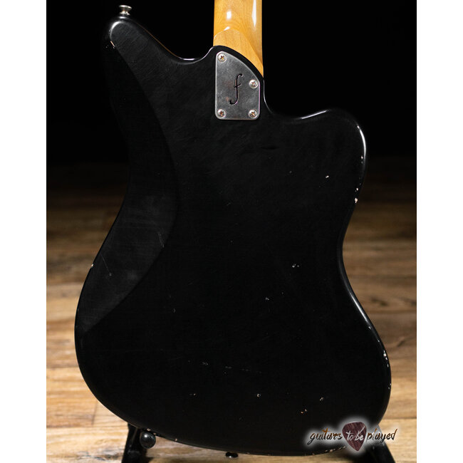 Fano JM6 Alt de Facto Left-Handed Lamber’Trons Bigsby Guitar w/ Case –Bull Black