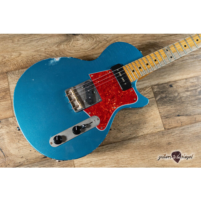 Fano SP6 Oltre Maple Neck P-90/T-Style Guitar w/ Gigbag – Lake Placid Blue