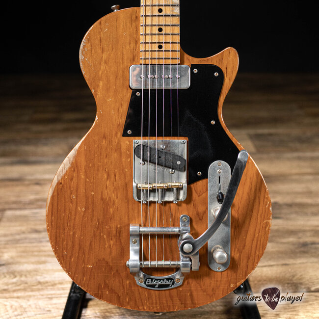 Fano SP6 Alt de Facto Pine Body Lollar P-90/T Guitar w/ Bigsby & Case – Natural