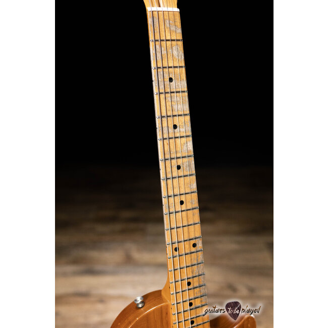 Fano SP6 Alt de Facto Pine Body Lollar P-90/T Guitar w/ Bigsby & Case – Natural