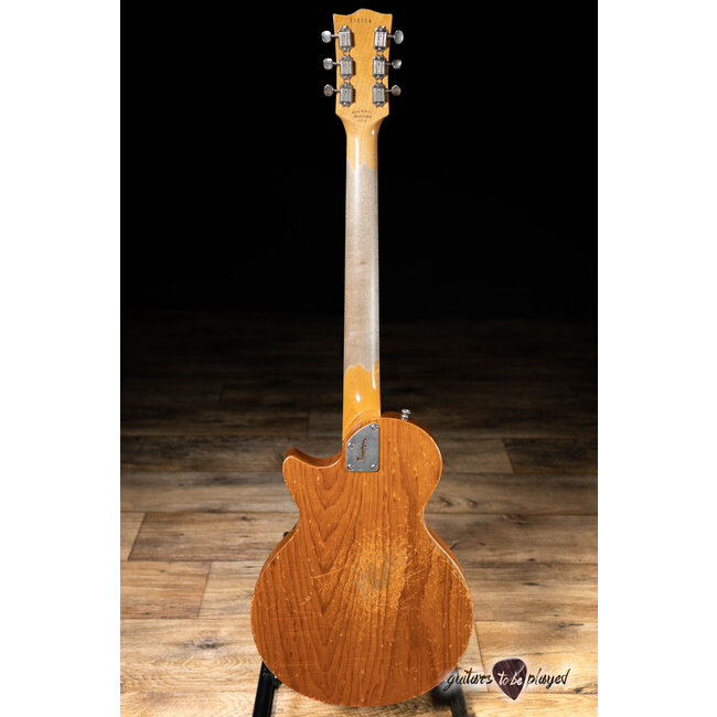 Fano SP6 Alt de Facto Pine Body Lollar P-90/T Guitar w/ Bigsby & Case – Natural