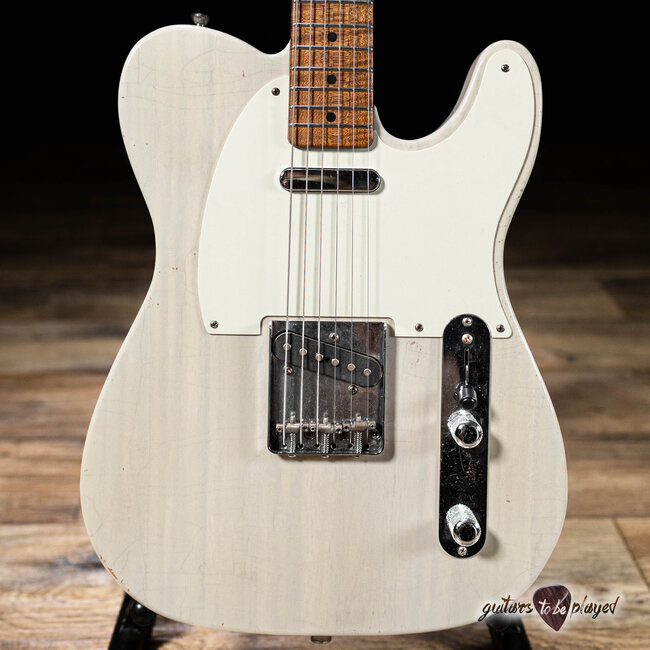 Mario Martin Guitars Paulownia T-Style w/ Flame Roasted Neck – Mary Kaye White