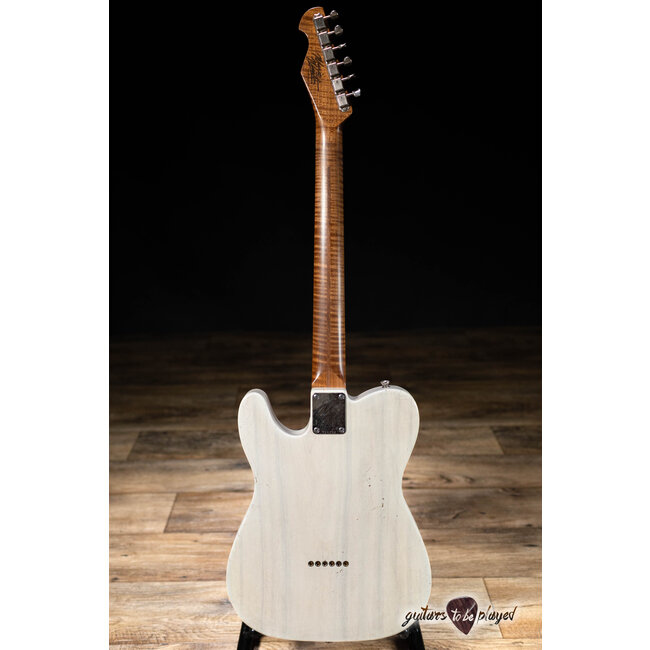 Mario Martin Guitars Paulownia T-Style w/ Flame Roasted Neck – Mary Kaye White