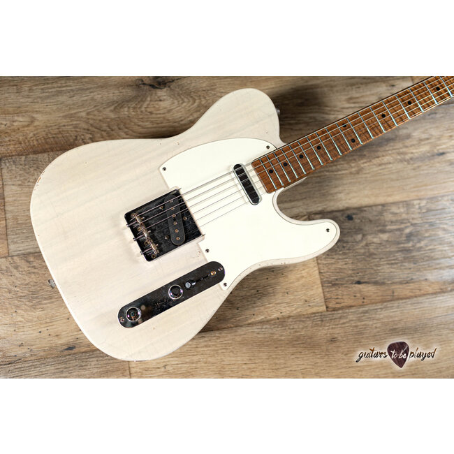 Mario Martin Guitars Paulownia T-Style w/ Flame Roasted Neck – Mary Kaye White